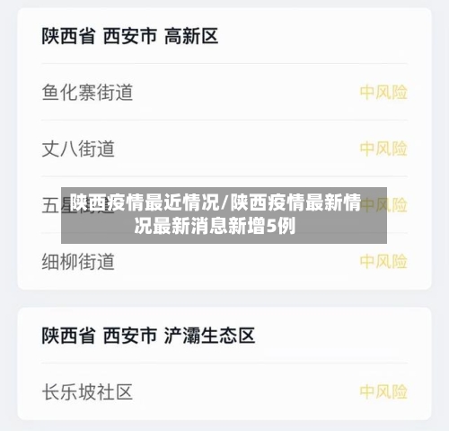 陕西疫情最近情况/陕西疫情最新情况最新消息新增5例