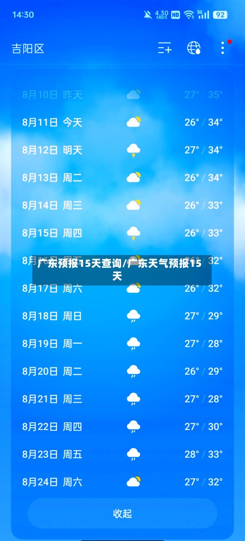 广东预报15天查询/广东天气预报15天