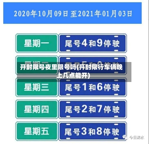 开封限号夜里限号吗(开封限行车辆晚上几点能开)