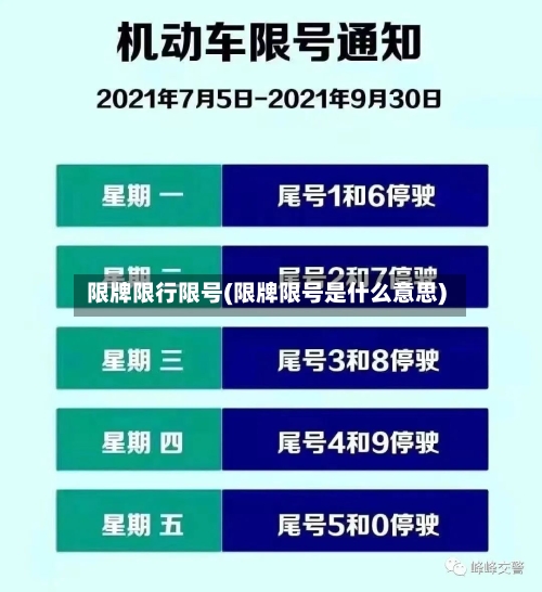 限牌限行限号(限牌限号是什么意思)