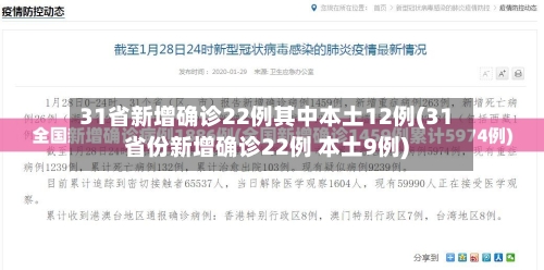 31省新增确诊22例其中本土12例(31省份新增确诊22例 本土9例)