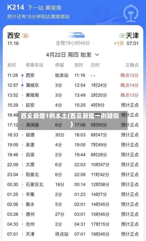 西安新增1例本土(西安新增一例疑似)