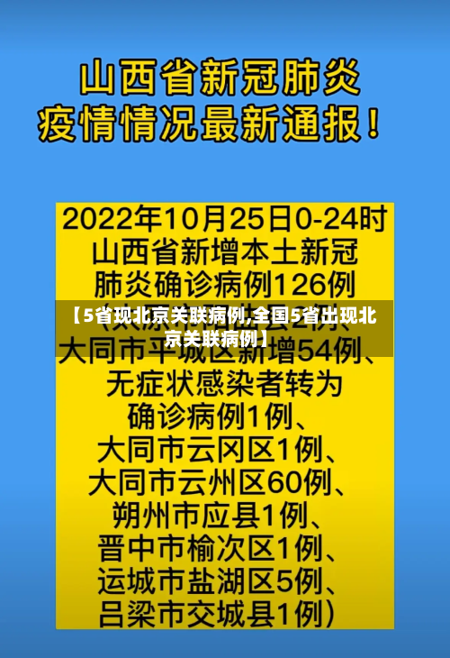 【5省现北京关联病例,全国5省出现北京关联病例】