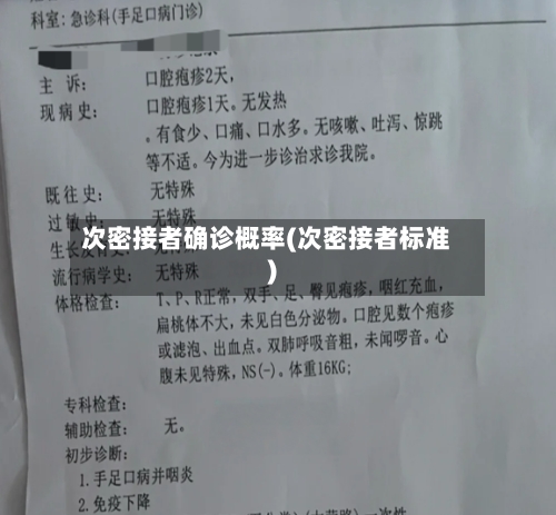 次密接者确诊概率(次密接者标准)