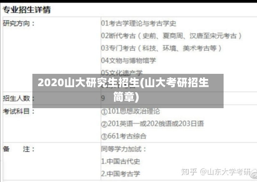 2020山大研究生招生(山大考研招生简章)