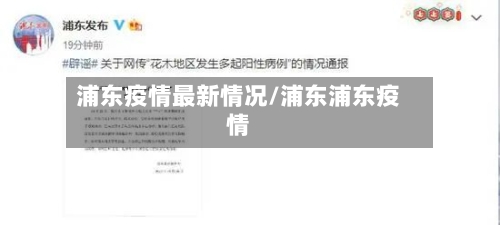 浦东疫情最新情况/浦东浦东疫情