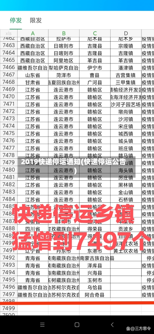 2019快递停运通知(快递停运公告)