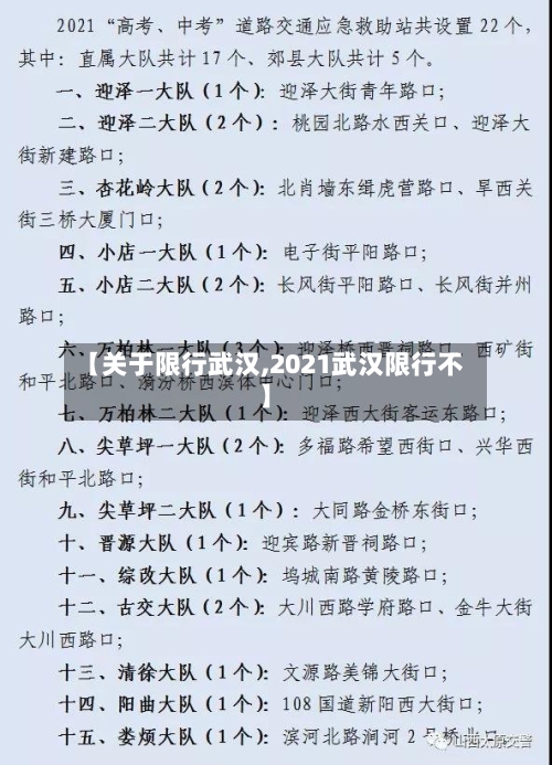 【关于限行武汉,2021武汉限行不】