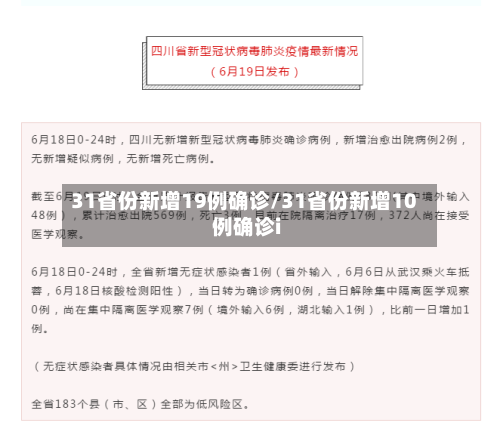 31省份新增19例确诊/31省份新增10例确诊i