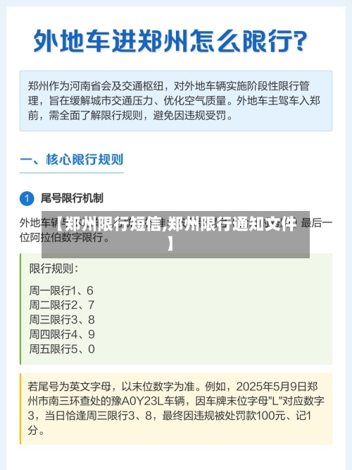 【郑州限行短信,郑州限行通知文件】