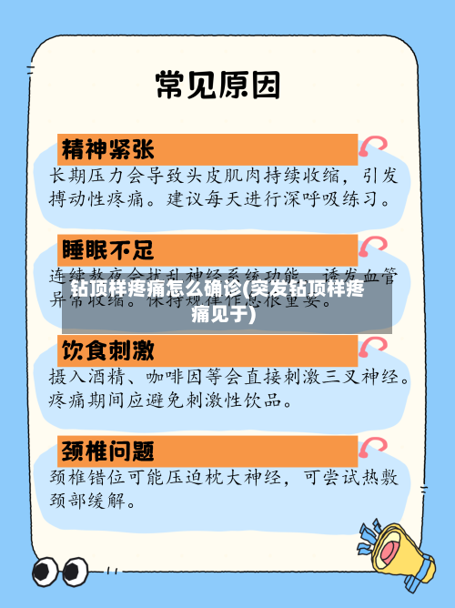 钻顶样疼痛怎么确诊(突发钻顶样疼痛见于)