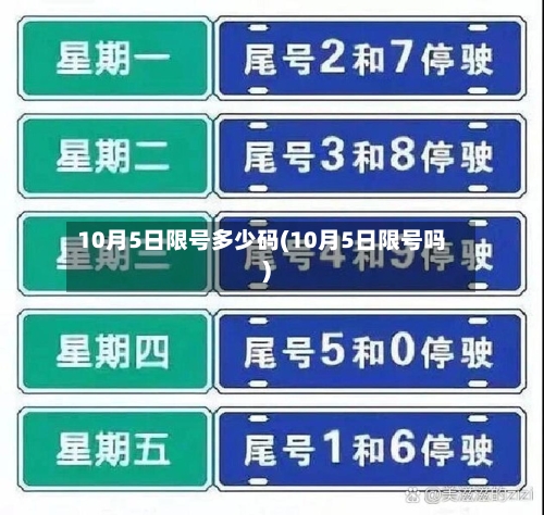 10月5日限号多少码(10月5日限号吗)
