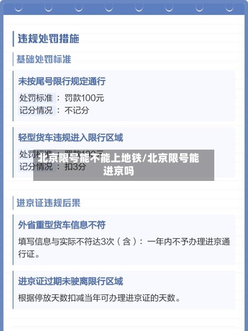 北京限号能不能上地铁/北京限号能进京吗