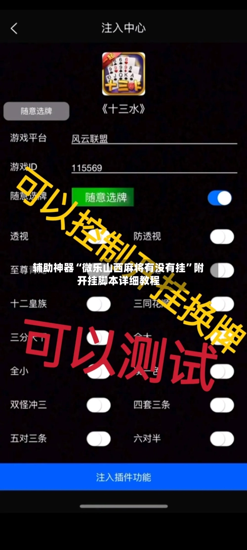 辅助神器“微乐山西麻将有没有挂”附开挂脚本详细教程