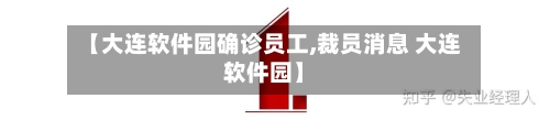 【大连软件园确诊员工,裁员消息 大连软件园】