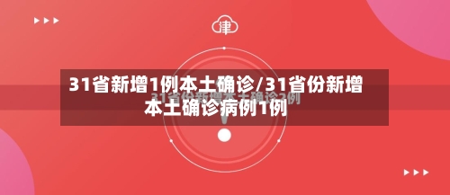 31省新增1例本土确诊/31省份新增本土确诊病例1例