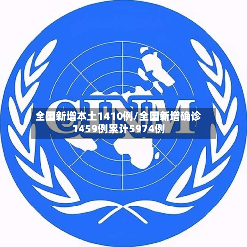 全国新增本土1410例/全国新增确诊1459例累计5974例