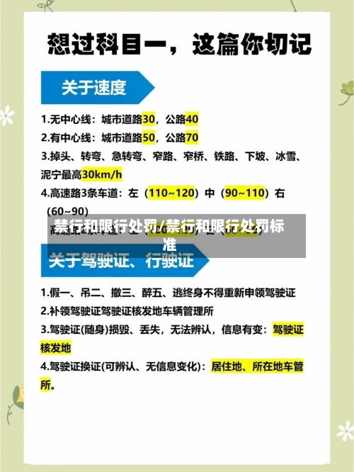 禁行和限行处罚/禁行和限行处罚标准