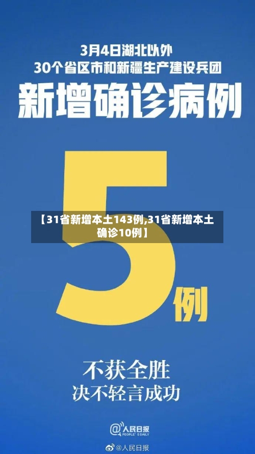 【31省新增本土143例,31省新增本土确诊10例】