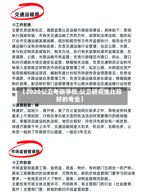 【2020公卫考研学校,公卫研究生比较好的专业】
