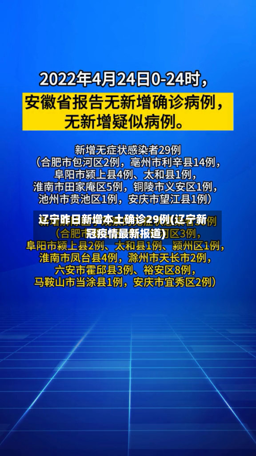 辽宁昨日新增本土确诊29例(辽宁新冠疫情最新报道)