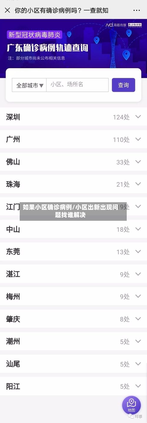 如果小区确诊病例/小区出新出现问题找谁解决