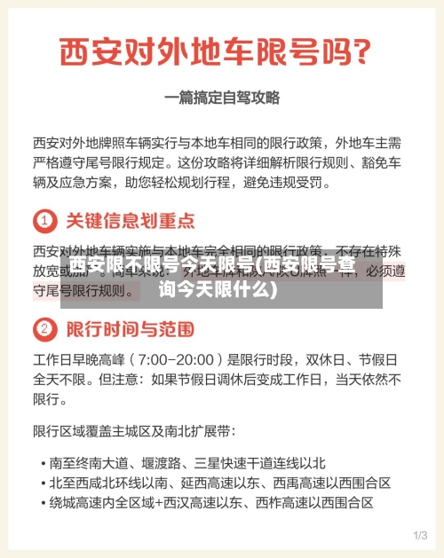 西安限不限号今天限号(西安限号查询今天限什么)