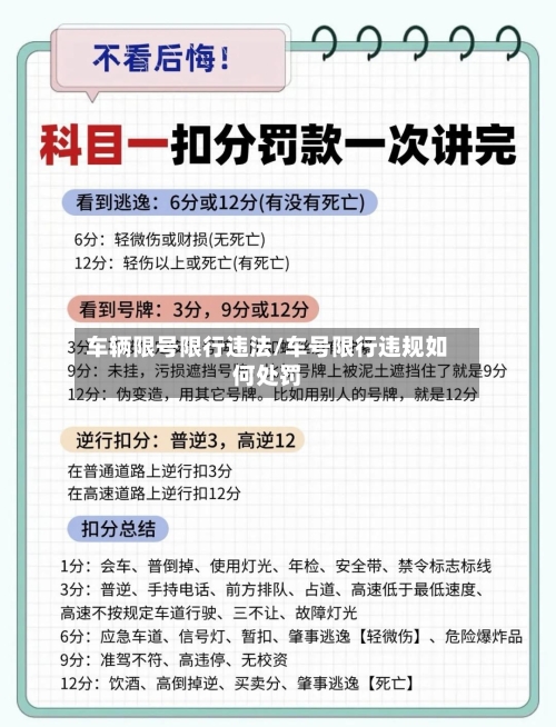 车辆限号限行违法/车号限行违规如何处罚