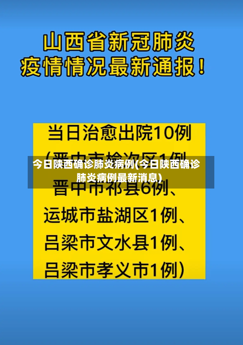 今日陕西确诊肺炎病例(今日陕西确诊肺炎病例最新消息)