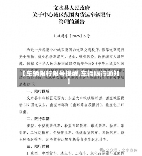 【车辆限行限号提醒,车辆限行通知】
