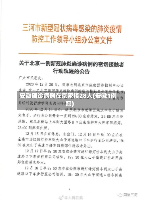 安徽确诊病例在京密接28人(安徽1例冠)