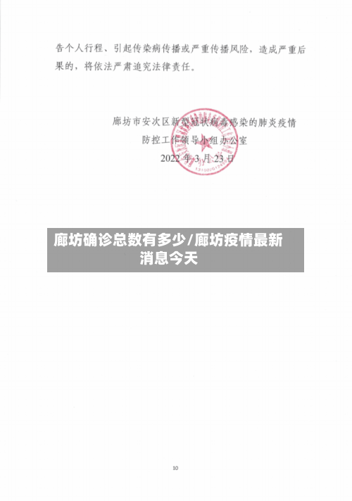 廊坊确诊总数有多少/廊坊疫情最新消息今天