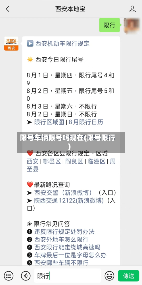 限号车辆限号吗现在(限号限行)