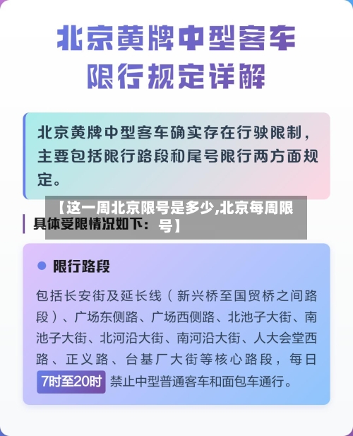 【这一周北京限号是多少,北京每周限号】