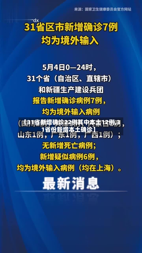 【31省新增确诊22例其中本土12例,31省份新增本土确诊】