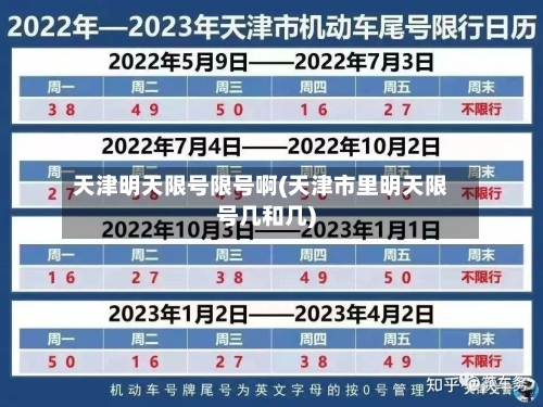 天津明天限号限号啊(天津市里明天限号几和几)