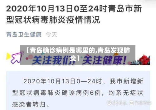 【青岛确诊病例是哪里的,青岛发现肺炎】