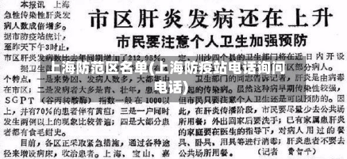 上海防范区名单(上海防疫站电话询问电话)