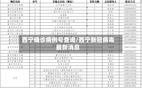 西宁确诊病例号查询/西宁新冠病毒最新消息