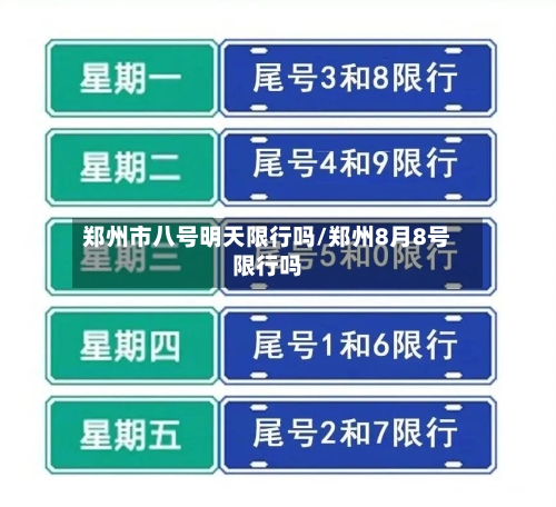 郑州市八号明天限行吗/郑州8月8号限行吗