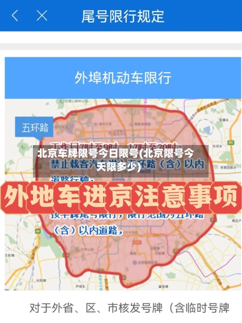 北京车牌限号今日限号(北京限号今天限多少)