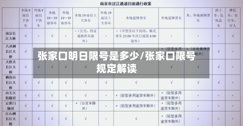 张家口明日限号是多少/张家口限号规定解读