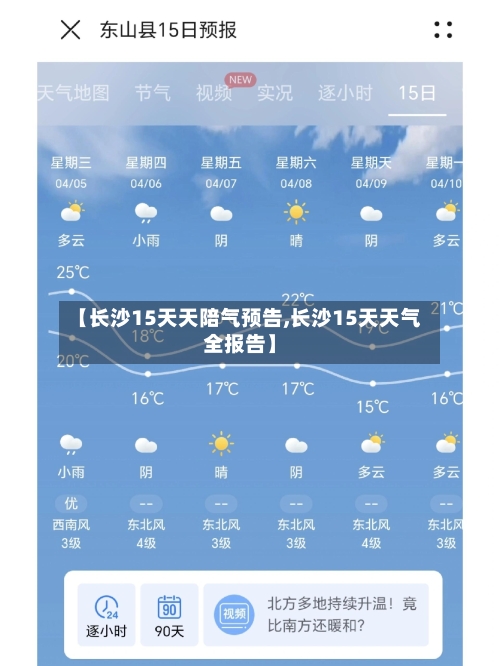 【长沙15天天陪气预告,长沙15天天气全报告】
