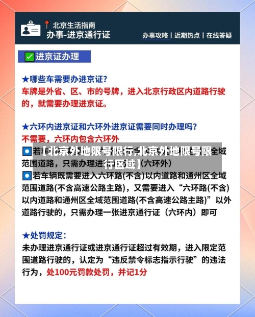 【北京外地限号限行,北京外地限号限行区域】