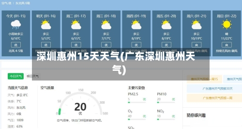 深圳惠州15天天气(广东深圳惠州天气)
