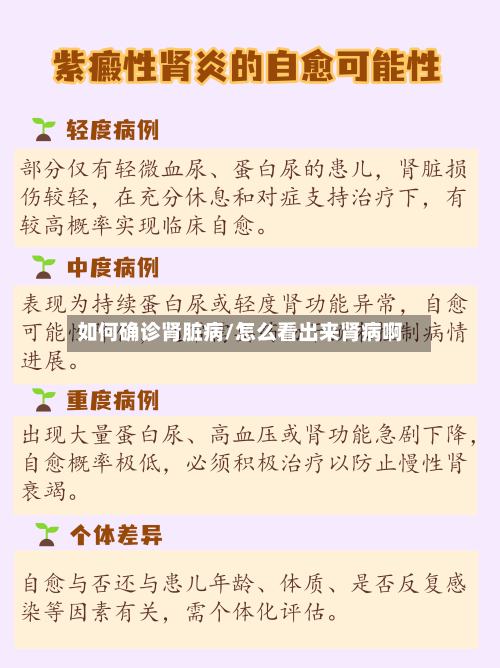 如何确诊肾脏病/怎么看出来肾病啊