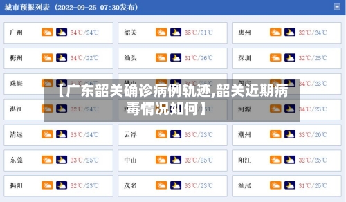 【广东韶关确诊病例轨迹,韶关近期病毒情况如何】