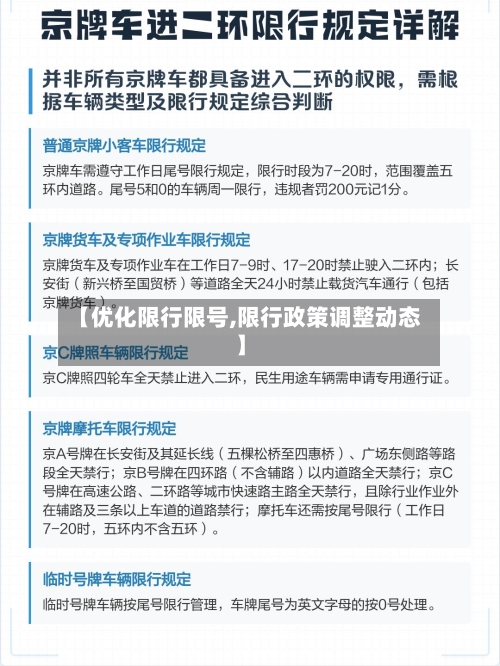 【优化限行限号,限行政策调整动态】