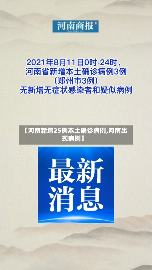 【河南新增25例本土确诊病例,河南出现病例】