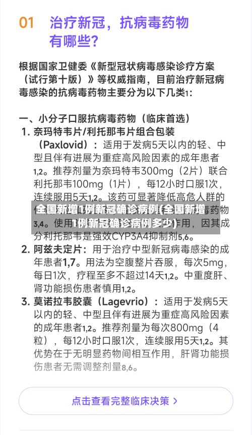 全国新增1例新冠确诊病例(全国新增1例新冠确诊病例多少)
